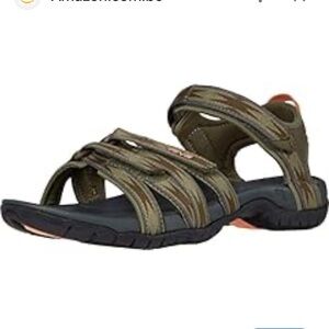 TEVA WOMENS TIRRA HIKING STRAPPY TRAIL MULTI PURPOSE SANDAL OLIVE BROWN SIZE 5